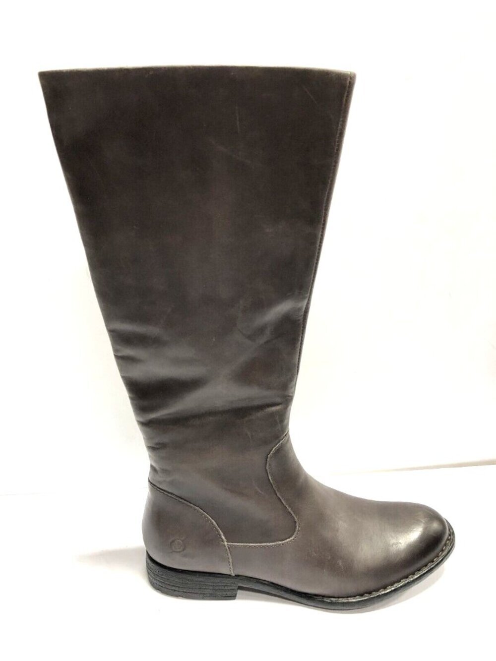 Born Women's North Riding Boot Grey Leather, Size 8 M